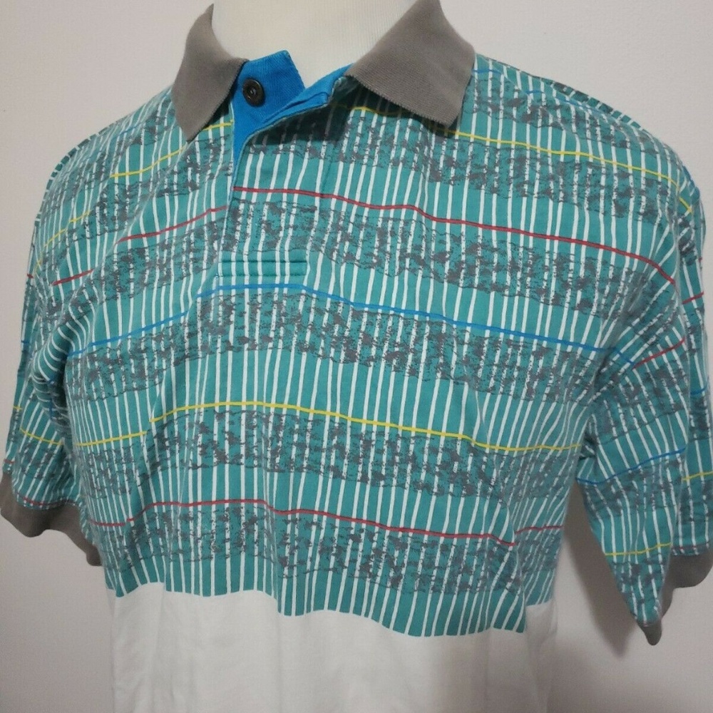 Greg Norman Reebok Vtg Men Large S/S Polo Shirt